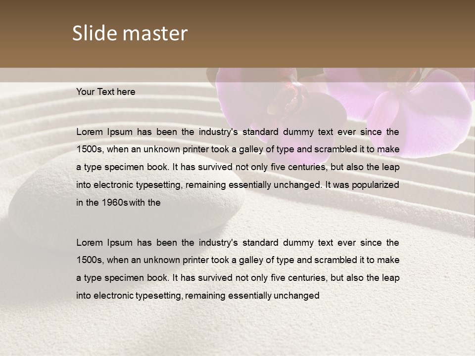 Meditate Sand Beauty PowerPoint Template