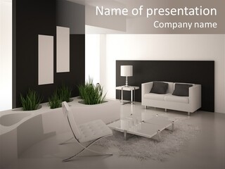 Design Office Window PowerPoint Template