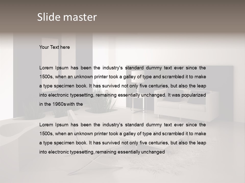 Design Office Window PowerPoint Template