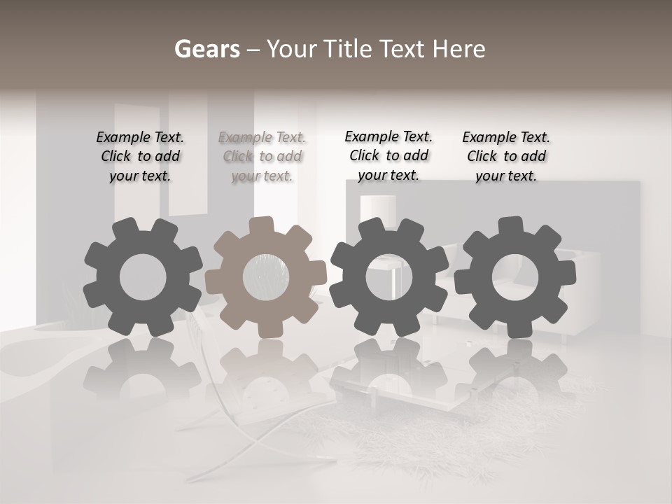 Design Office Window PowerPoint Template