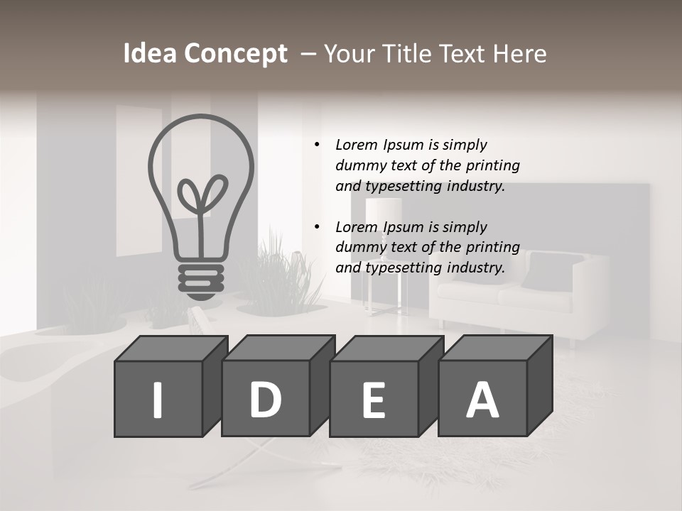 Design Office Window PowerPoint Template