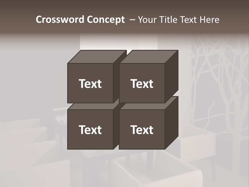 Wood Contemporary Window PowerPoint Template