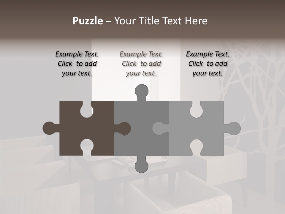 Wood Contemporary Window PowerPoint Template