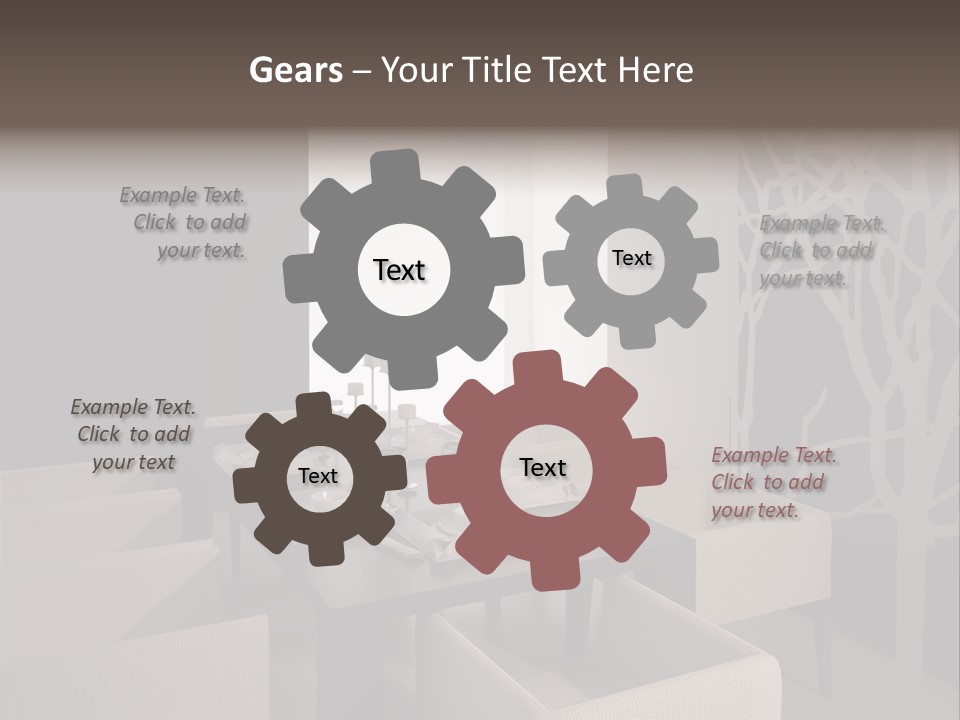 Wood Contemporary Window PowerPoint Template