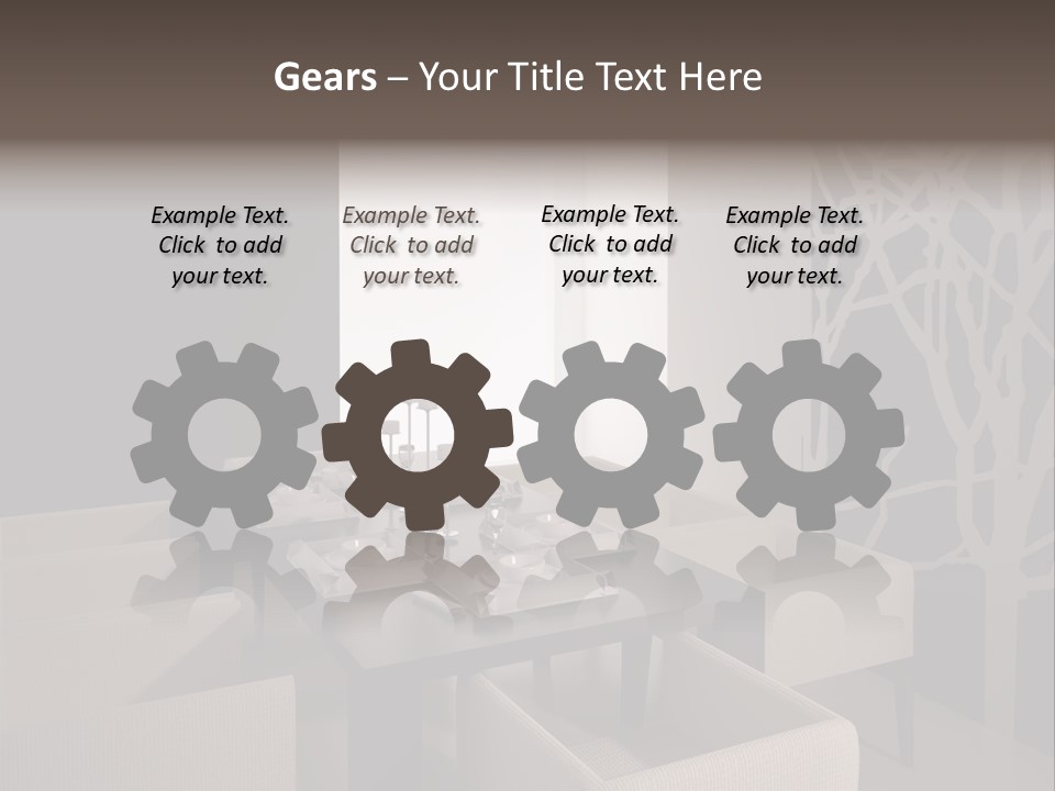 Wood Contemporary Window PowerPoint Template