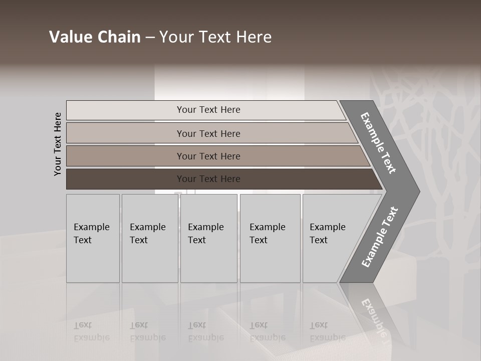 Wood Contemporary Window PowerPoint Template