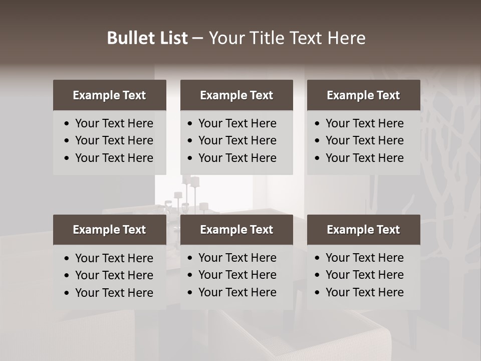 Wood Contemporary Window PowerPoint Template
