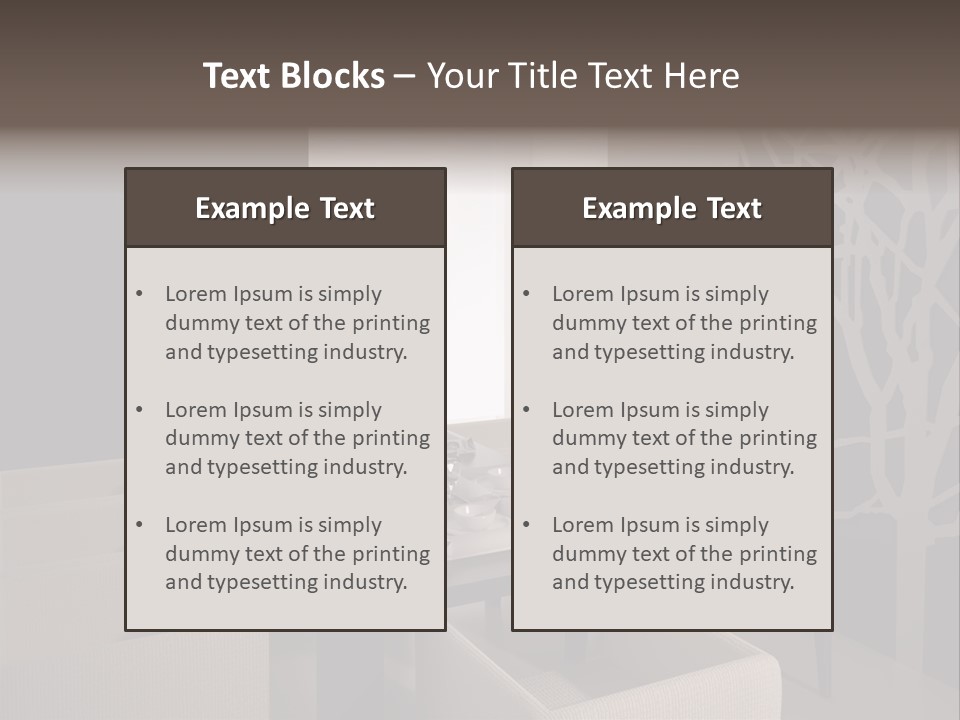 Wood Contemporary Window PowerPoint Template