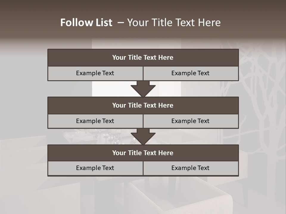 Wood Contemporary Window PowerPoint Template
