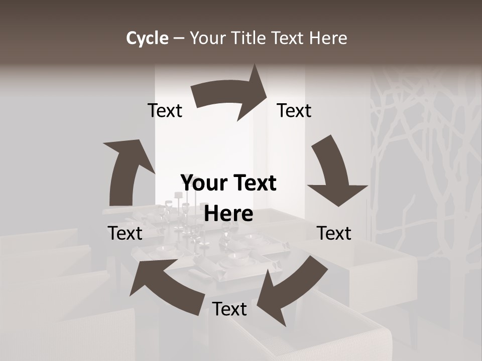 Wood Contemporary Window PowerPoint Template