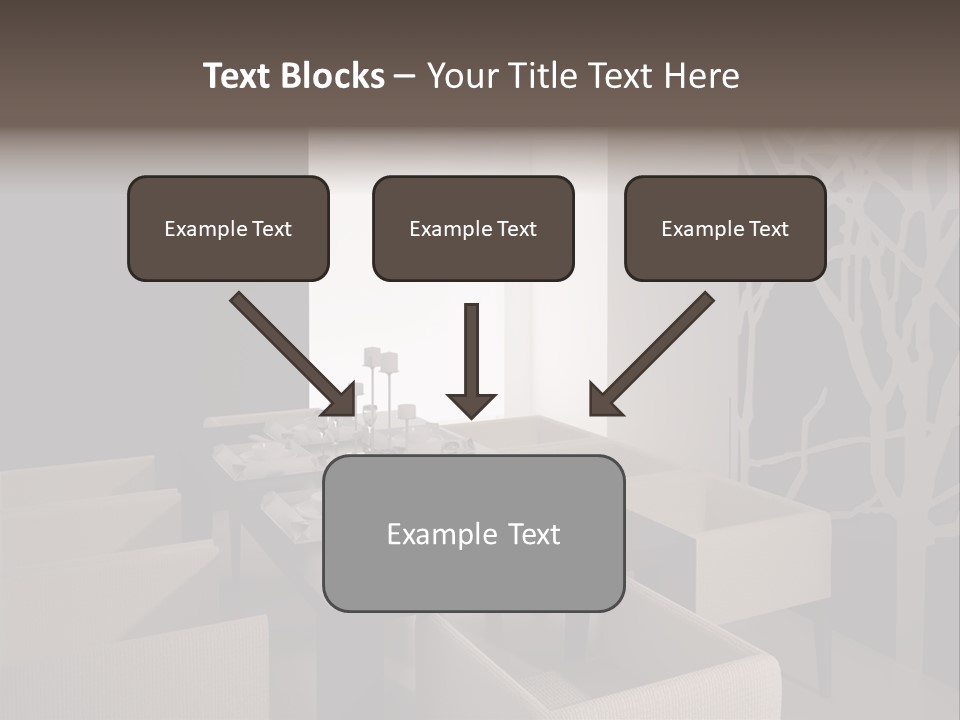 Wood Contemporary Window PowerPoint Template