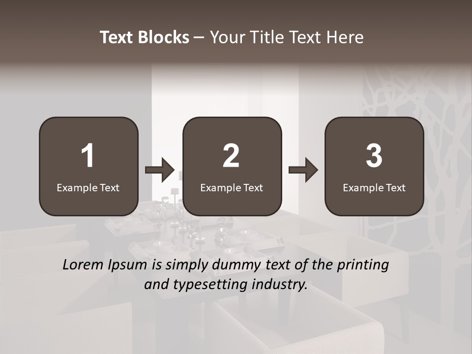 Wood Contemporary Window PowerPoint Template