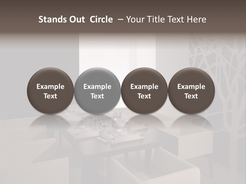 Wood Contemporary Window PowerPoint Template