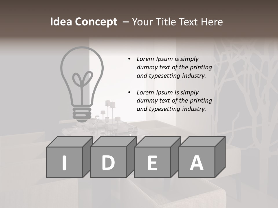 Wood Contemporary Window PowerPoint Template