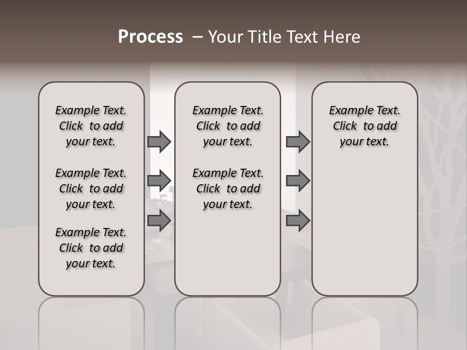 Wood Contemporary Window PowerPoint Template