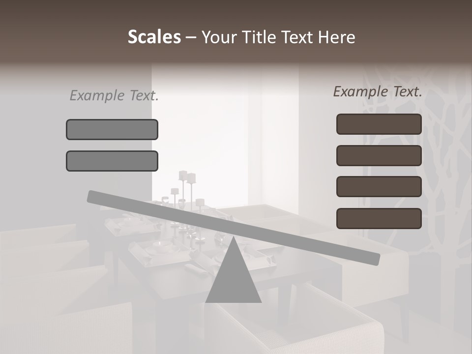 Wood Contemporary Window PowerPoint Template