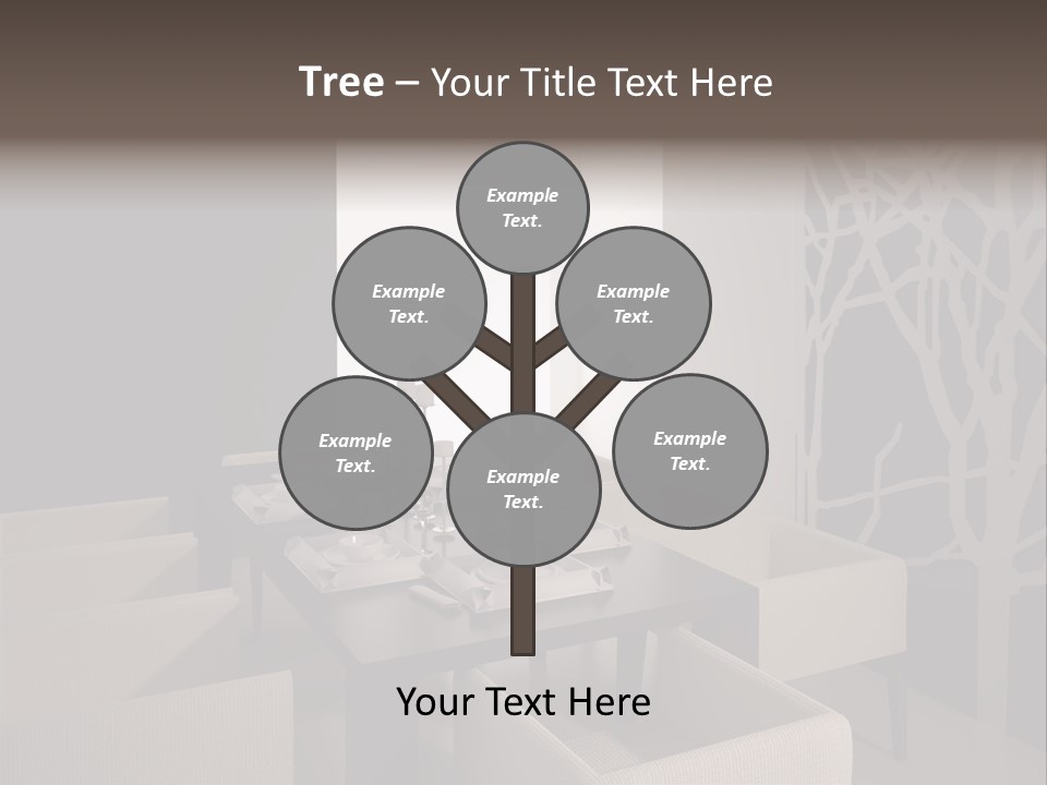 Wood Contemporary Window PowerPoint Template