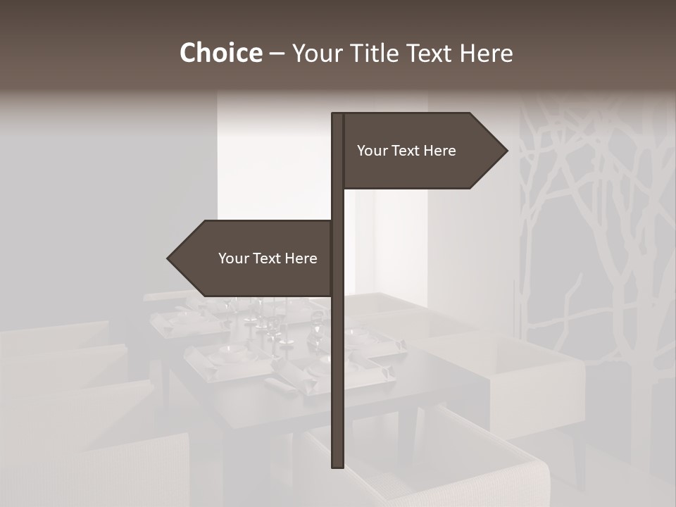 Wood Contemporary Window PowerPoint Template