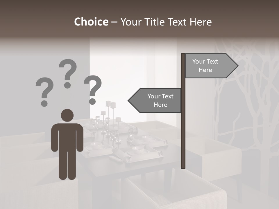 Wood Contemporary Window PowerPoint Template