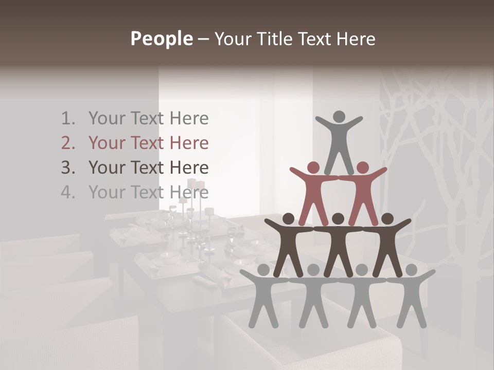 Wood Contemporary Window PowerPoint Template