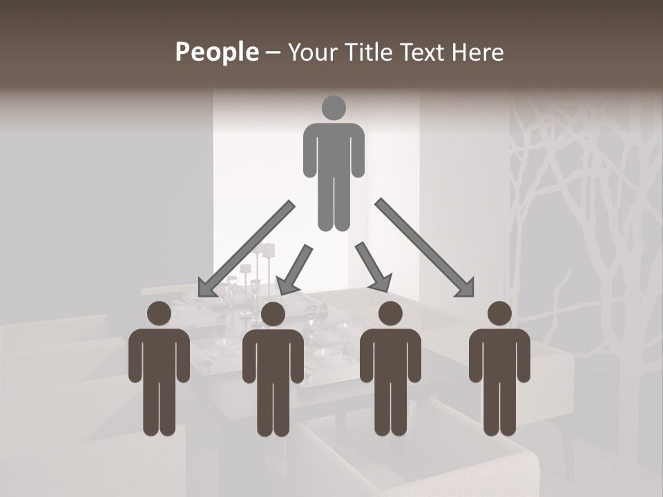 Wood Contemporary Window PowerPoint Template