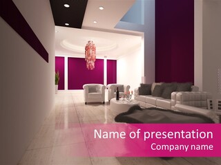 Empty Office Concrete PowerPoint Template