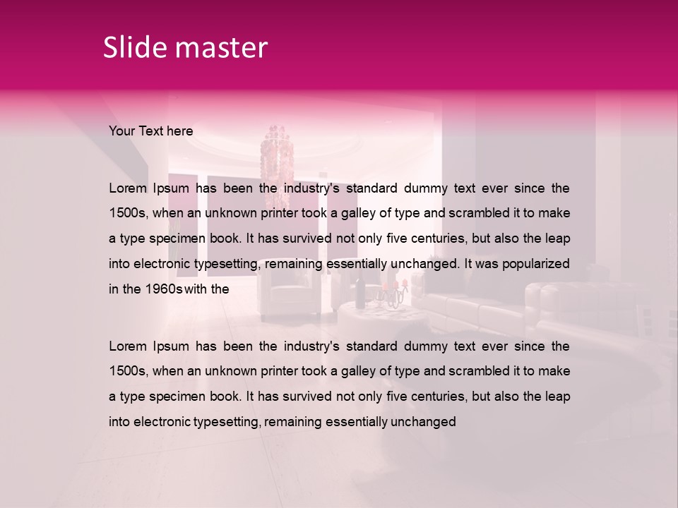 Empty Office Concrete PowerPoint Template