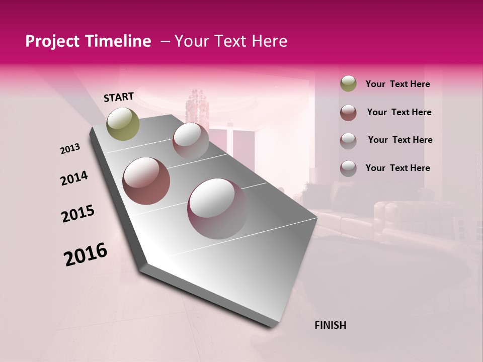Empty Office Concrete PowerPoint Template
