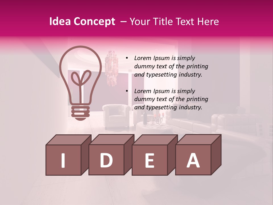 Empty Office Concrete PowerPoint Template