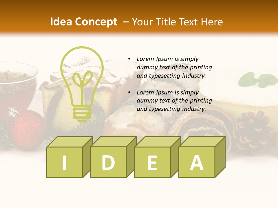 Mleko Cukierek Cukierki PowerPoint Template