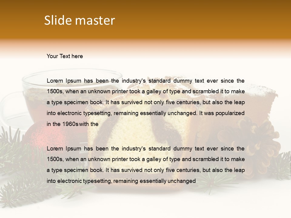 Babeczki Kawiarnia Chleb PowerPoint Template