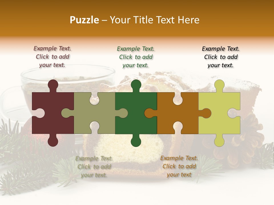 Babeczki Kawiarnia Chleb PowerPoint Template