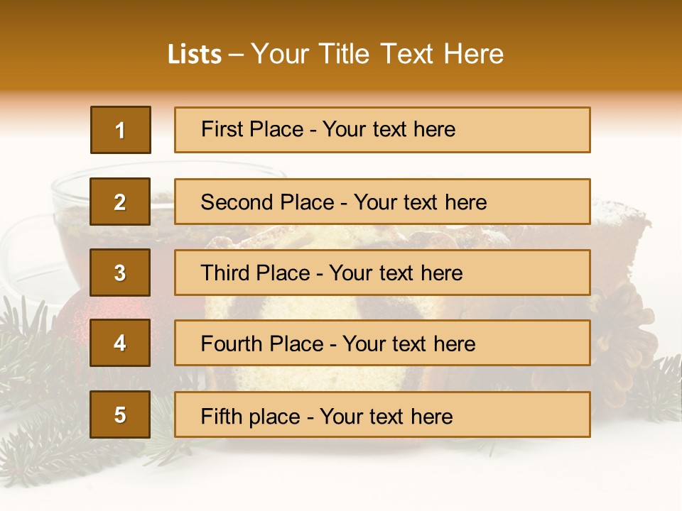 Babeczki Kawiarnia Chleb PowerPoint Template