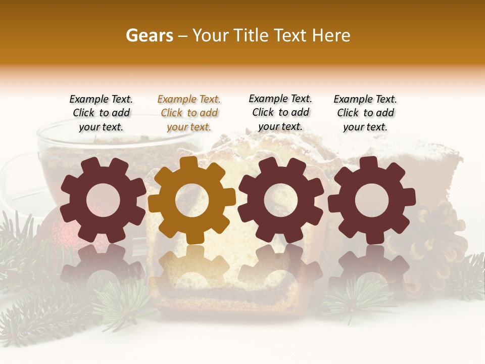 Babeczki Kawiarnia Chleb PowerPoint Template