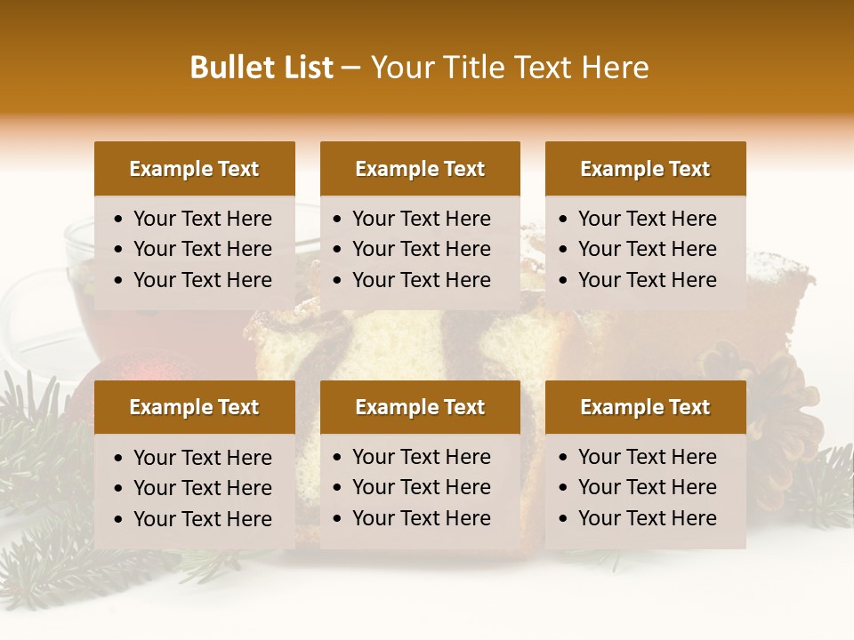 Babeczki Kawiarnia Chleb PowerPoint Template