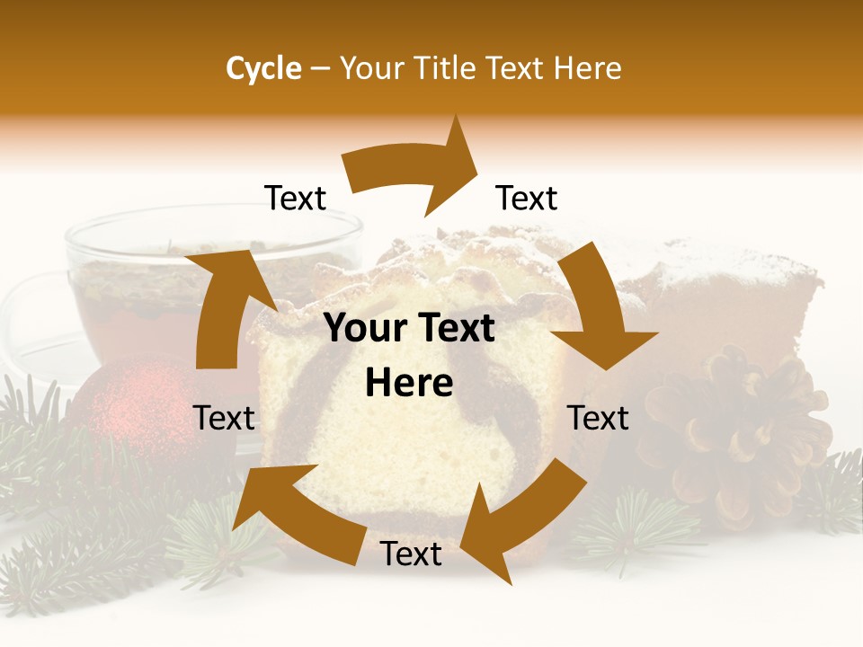 Babeczki Kawiarnia Chleb PowerPoint Template