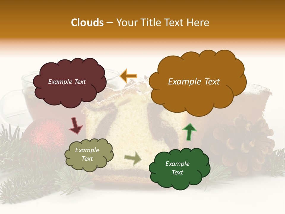 Babeczki Kawiarnia Chleb PowerPoint Template