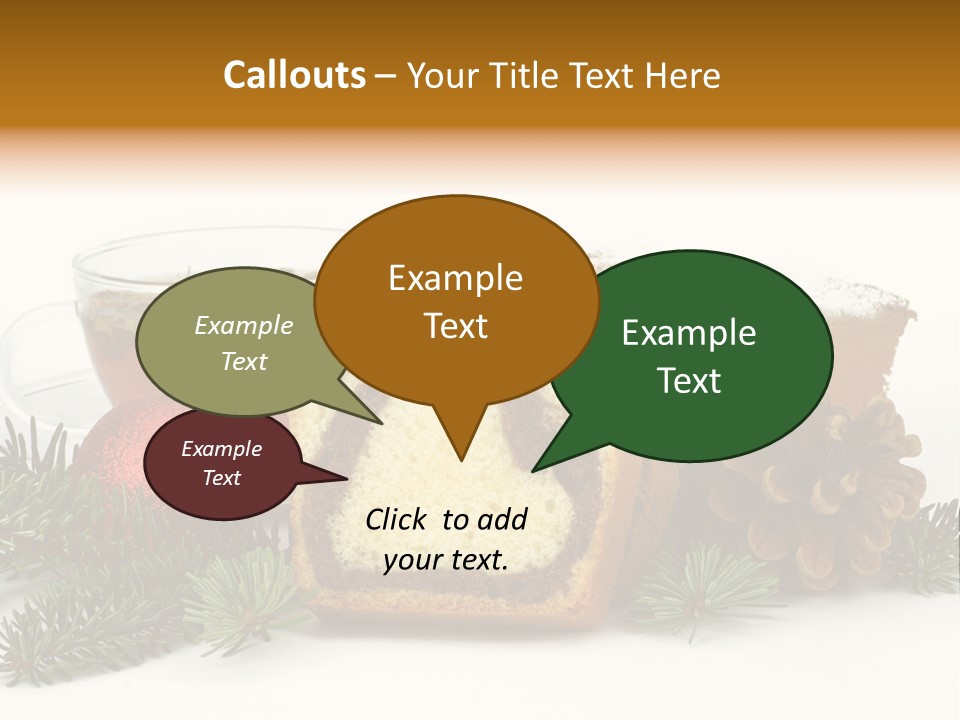 Babeczki Kawiarnia Chleb PowerPoint Template