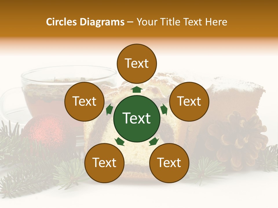 Babeczki Kawiarnia Chleb PowerPoint Template