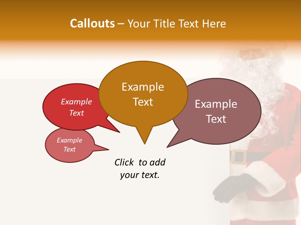 Message Text Smiling PowerPoint Template