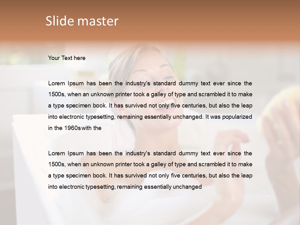 Bathtub Relaxed Relaxation PowerPoint Template