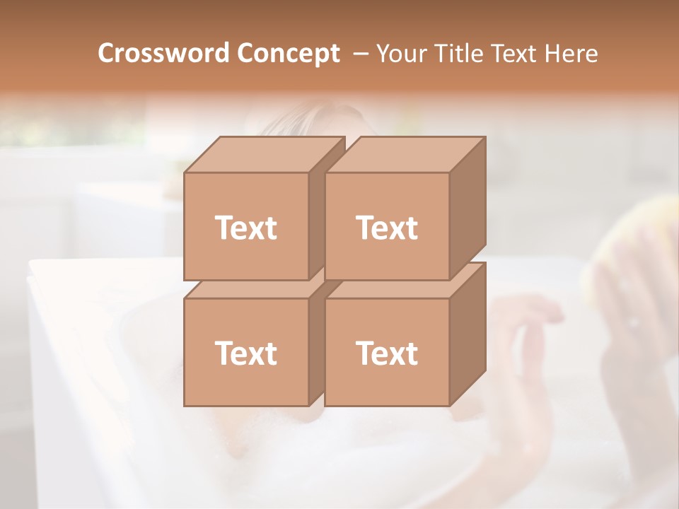 Bathtub Relaxed Relaxation PowerPoint Template