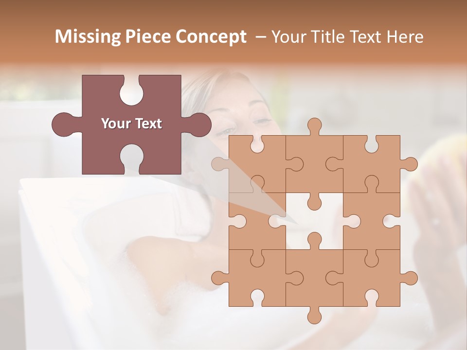 Bathtub Relaxed Relaxation PowerPoint Template