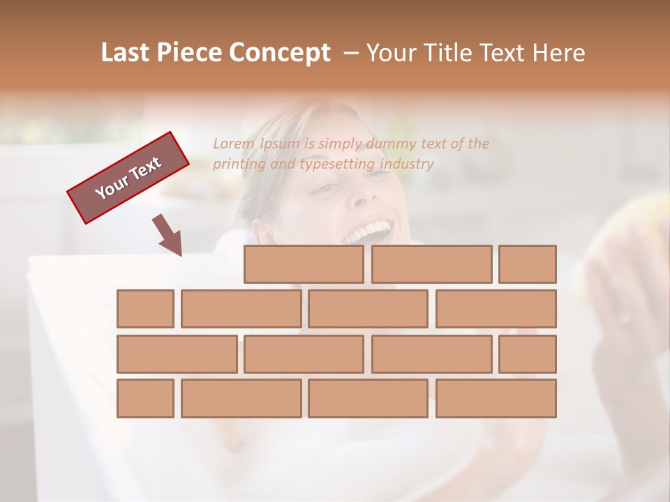 Bathtub Relaxed Relaxation PowerPoint Template