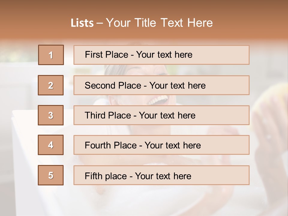 Bathtub Relaxed Relaxation PowerPoint Template