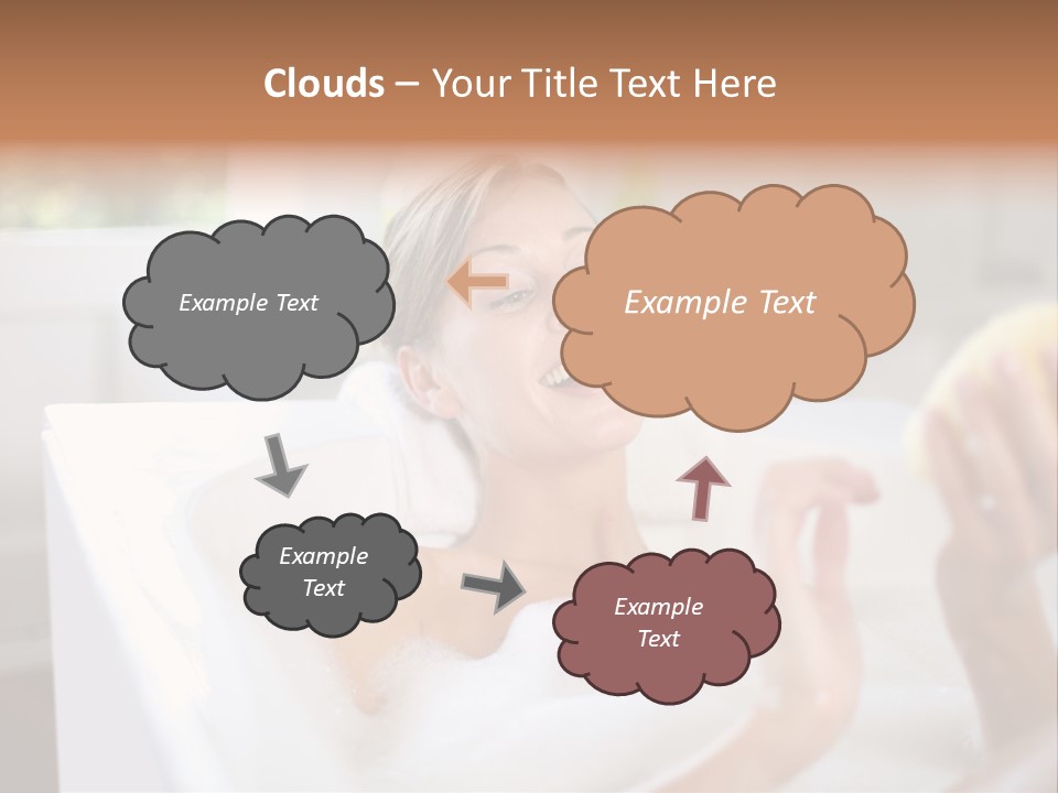 Bathtub Relaxed Relaxation PowerPoint Template