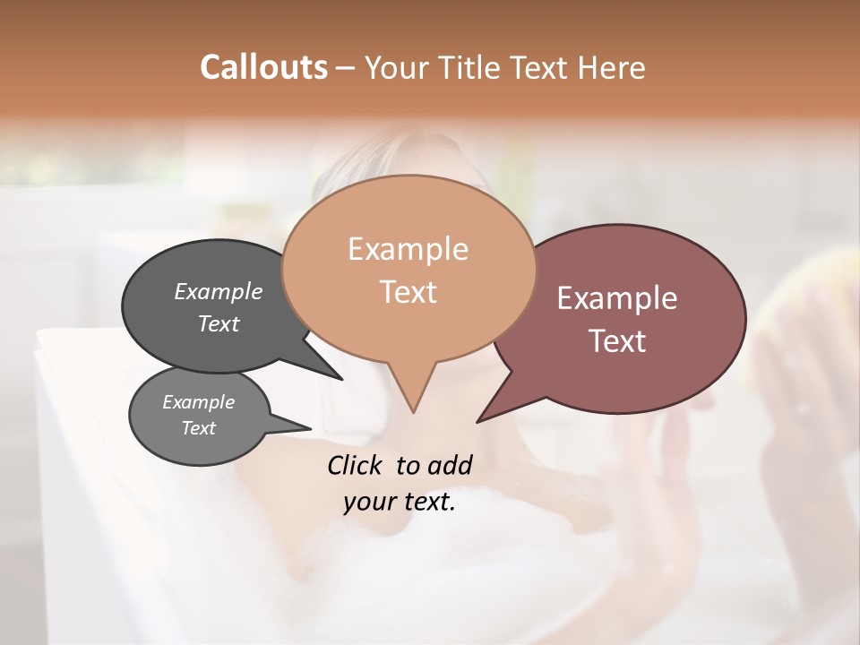 Bathtub Relaxed Relaxation PowerPoint Template