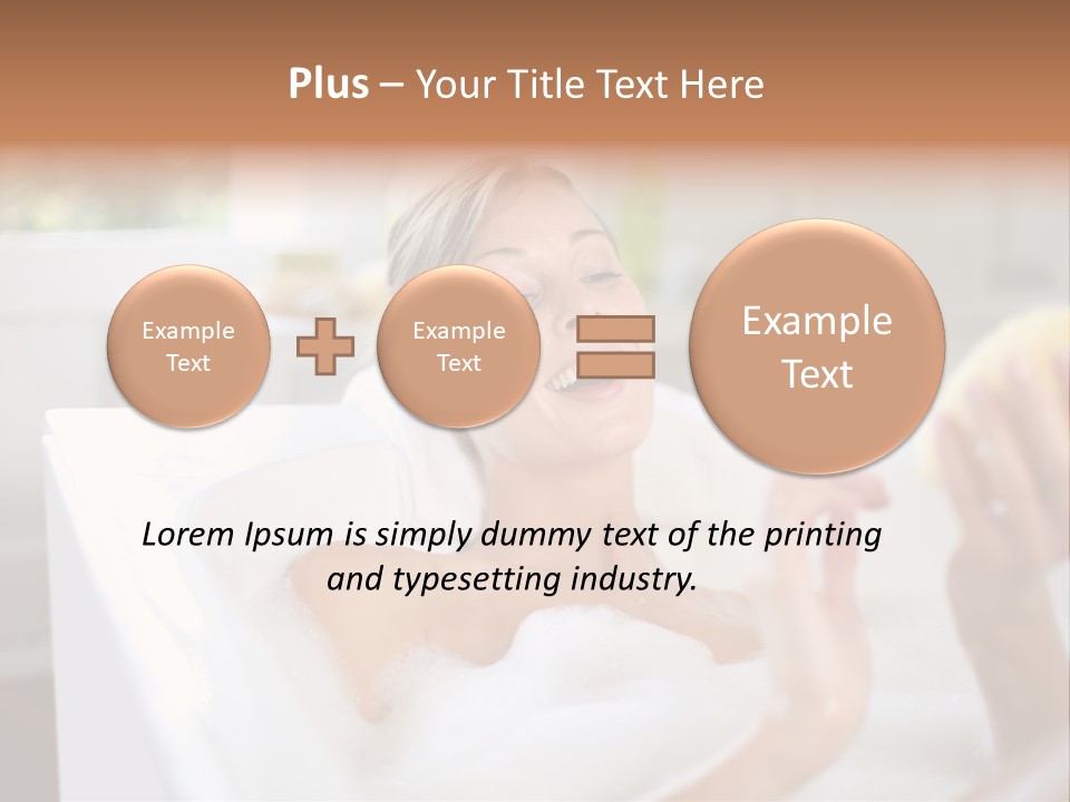 Bathtub Relaxed Relaxation PowerPoint Template