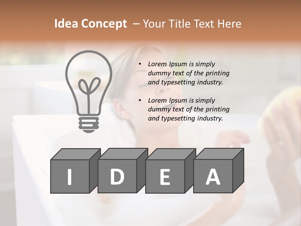 Bathtub Relaxed Relaxation PowerPoint Template