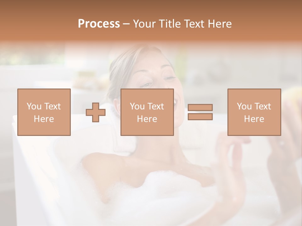 Bathtub Relaxed Relaxation PowerPoint Template